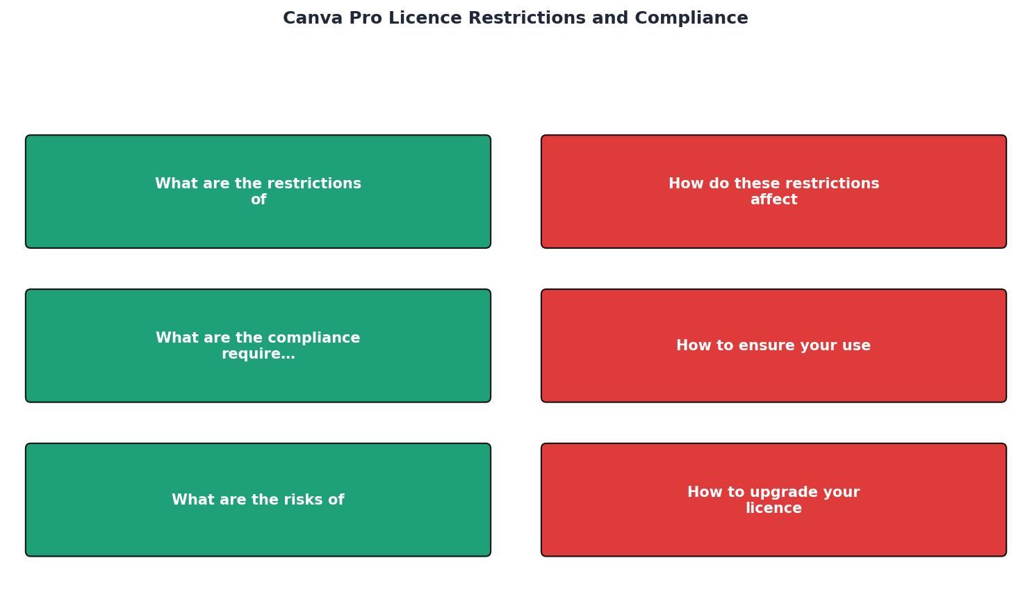 Canva Pro Licence Restrictions and Compliance process
