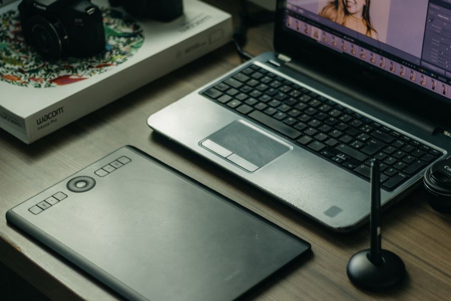 graphic designer workspace