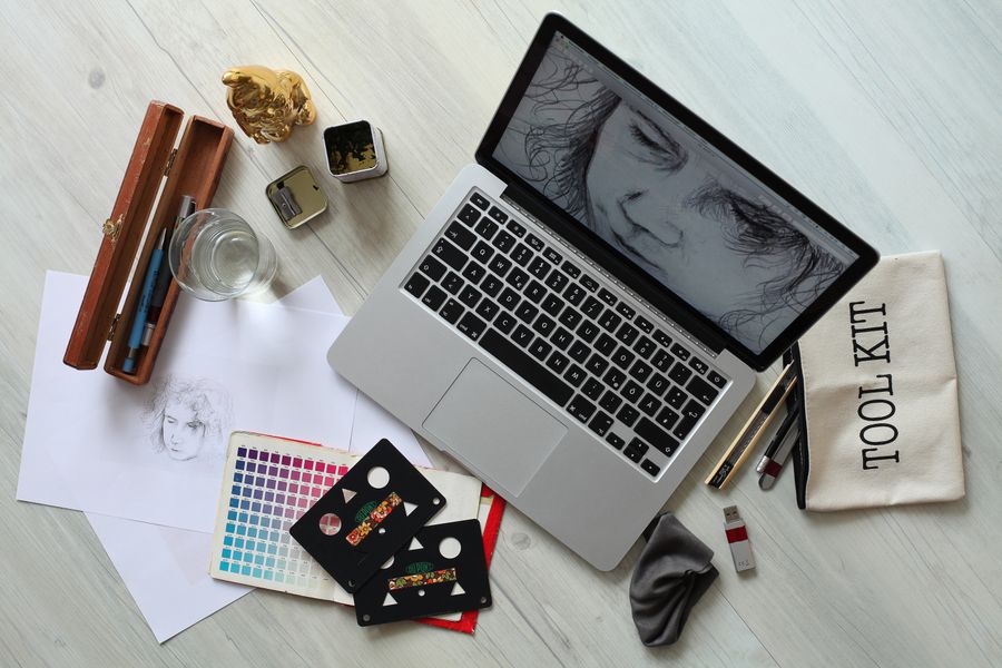graphic designer workspace