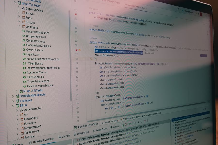 digital files on screen