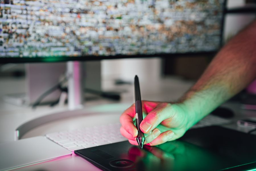graphic designer workspace