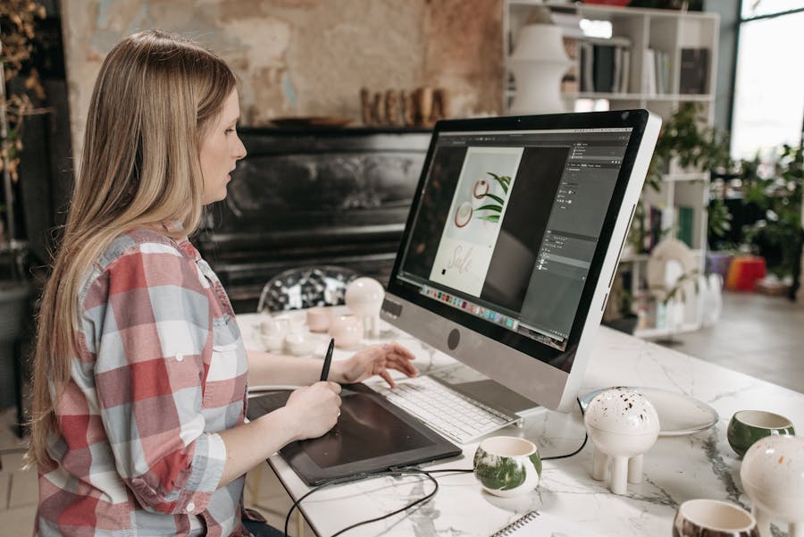 graphic designer workspace