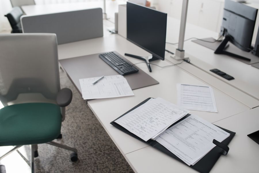 office desk documents