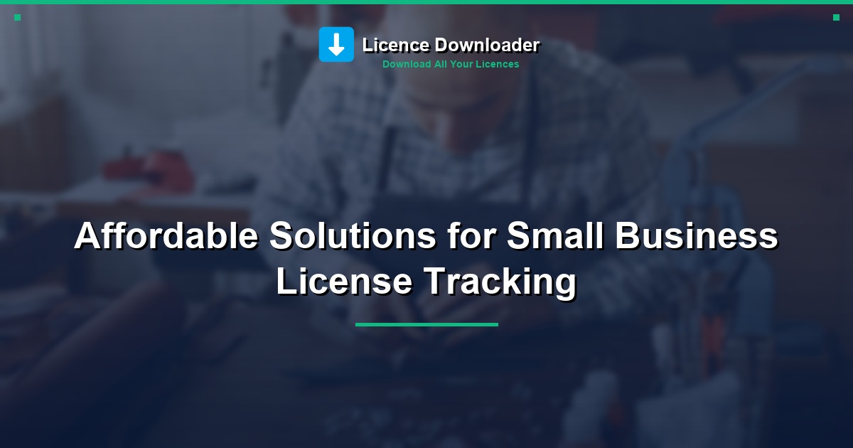 Affordable Solutions for Small Business License Tracking