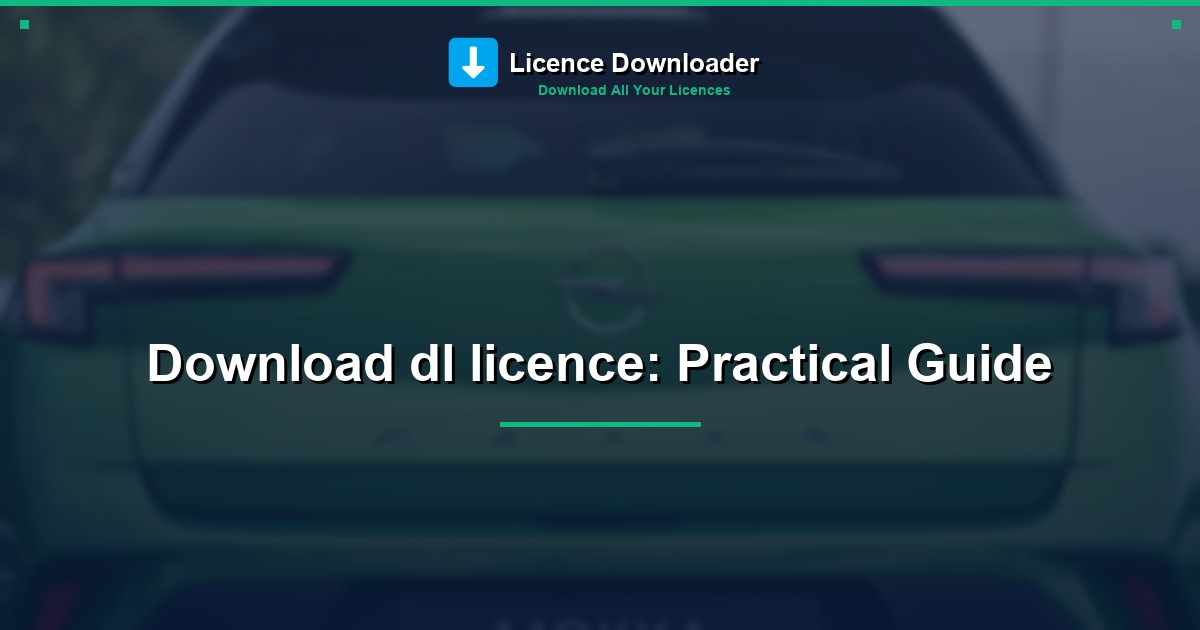 Download dl licence: Practical Guide