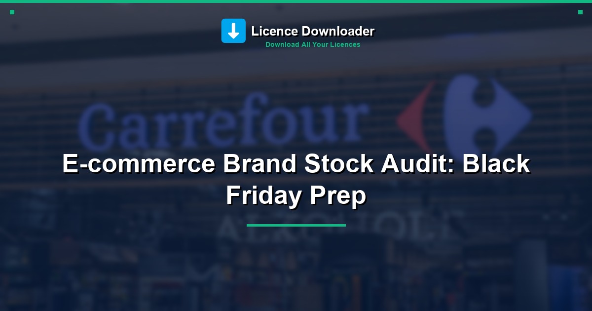 E-commerce Brand Stock Audit: Black Friday Prep