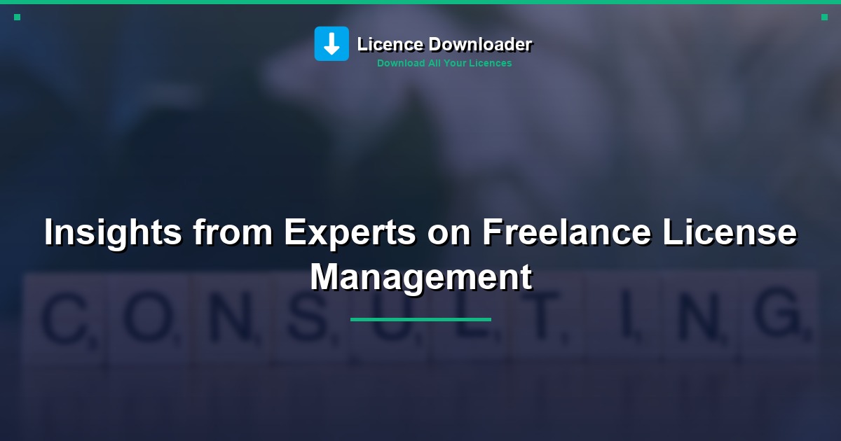 Insights from Experts on Freelance License Management
