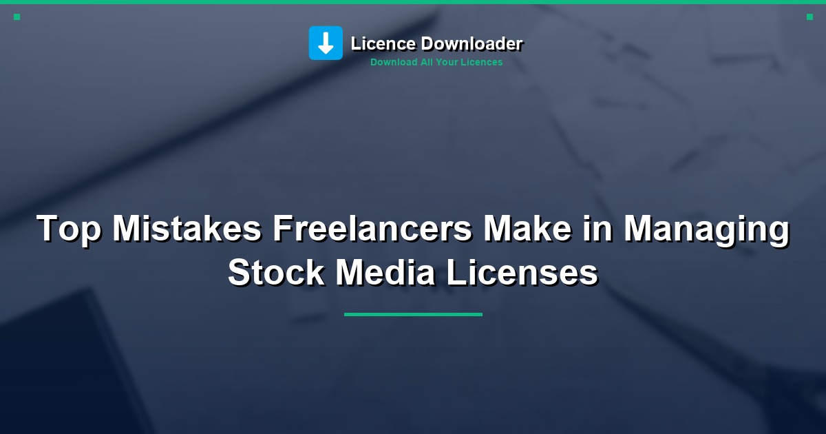 Top Mistakes Freelancers Make in Managing Stock Media Licenses