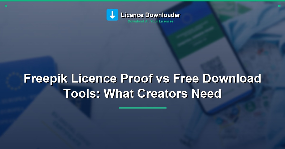 Freepik Licence Proof vs Free Download Tools: What Creators Need