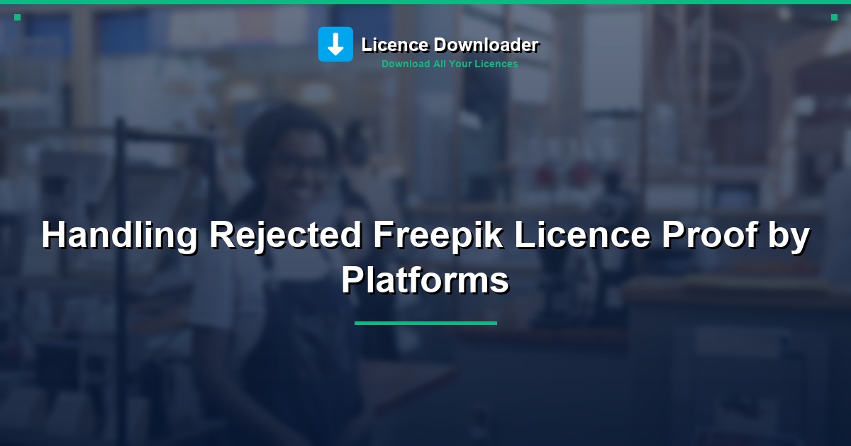 Handling Rejected Freepik Licence Proof by Platforms