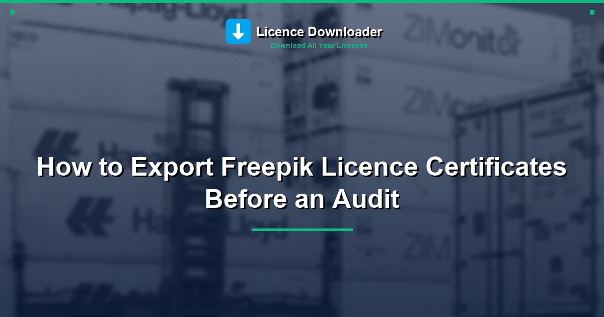 How to Export Freepik Licence Certificates Before an Audit