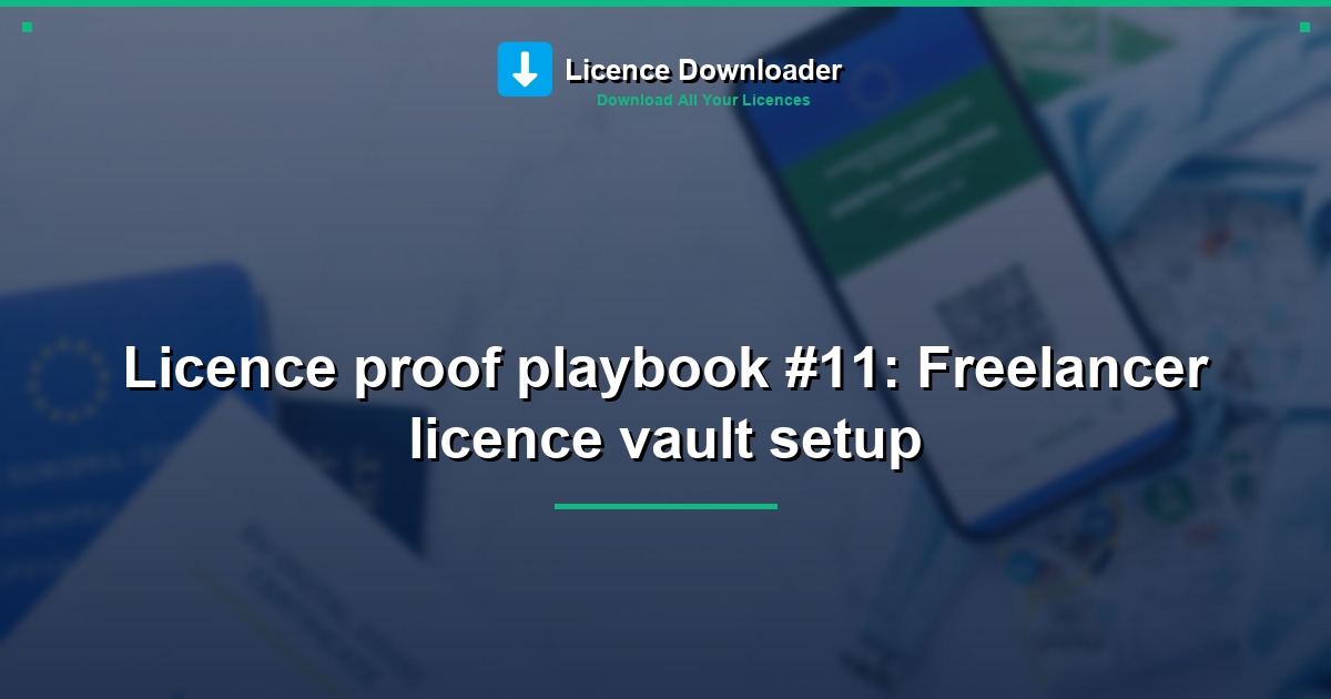 Licence proof playbook #11: Freelancer licence vault setup