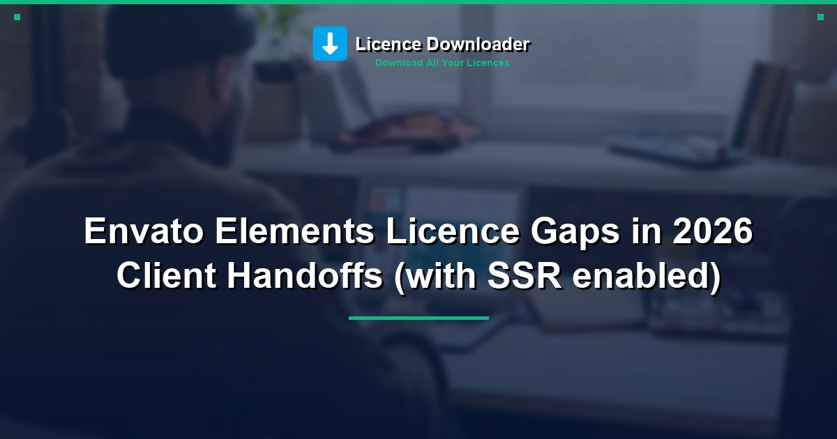 Envato Elements Licence Gaps in 2026 Client Handoffs (with SSR enabled)