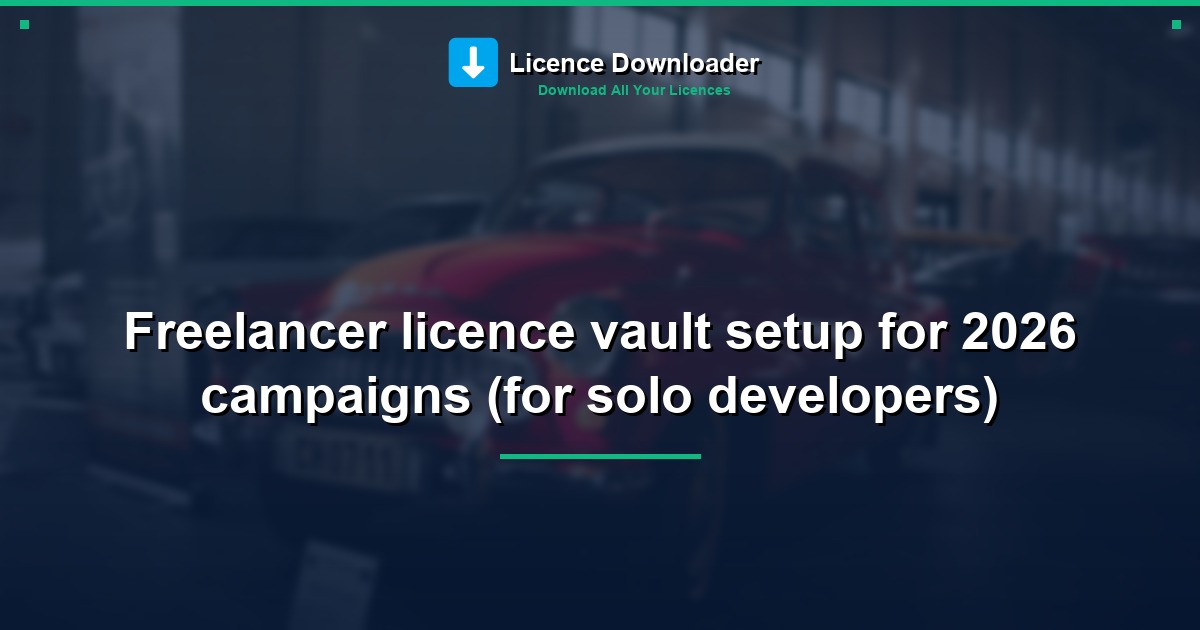 Freelancer licence vault setup for 2026 campaigns (for solo developers)