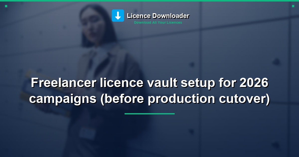 Freelancer licence vault setup for 2026 campaigns (before production cutover)