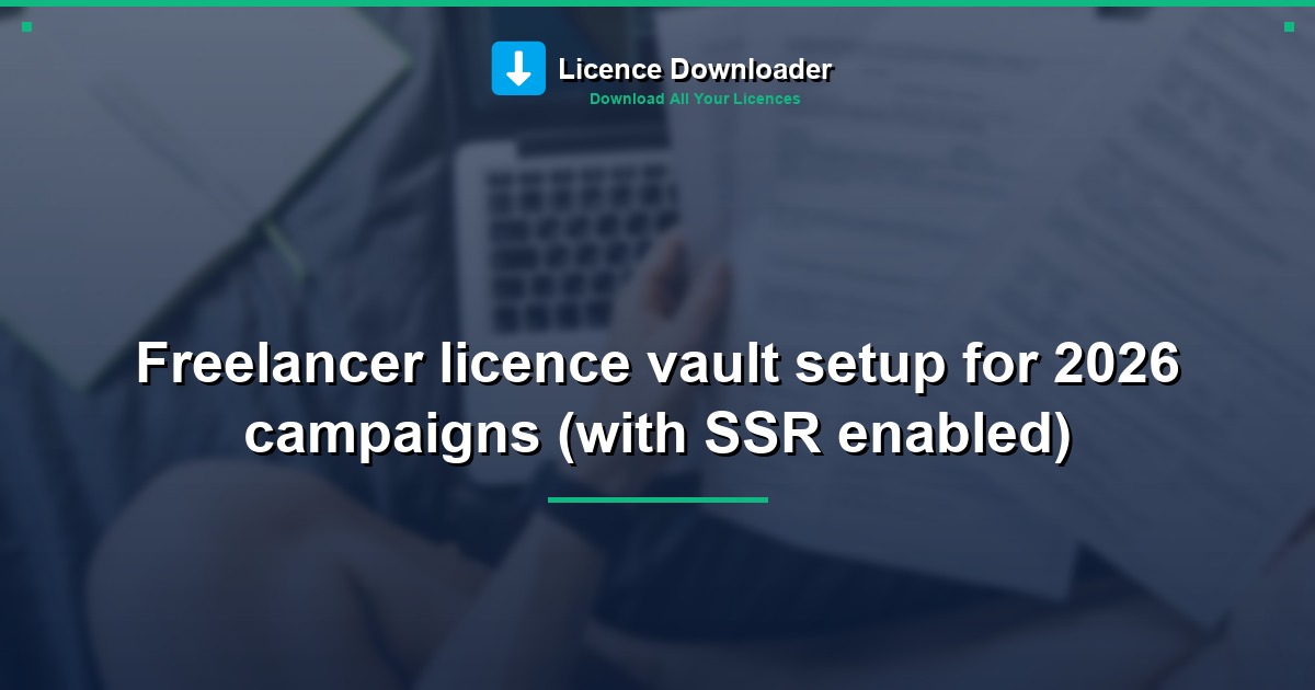Freelancer licence vault setup for 2026 campaigns (with SSR enabled)