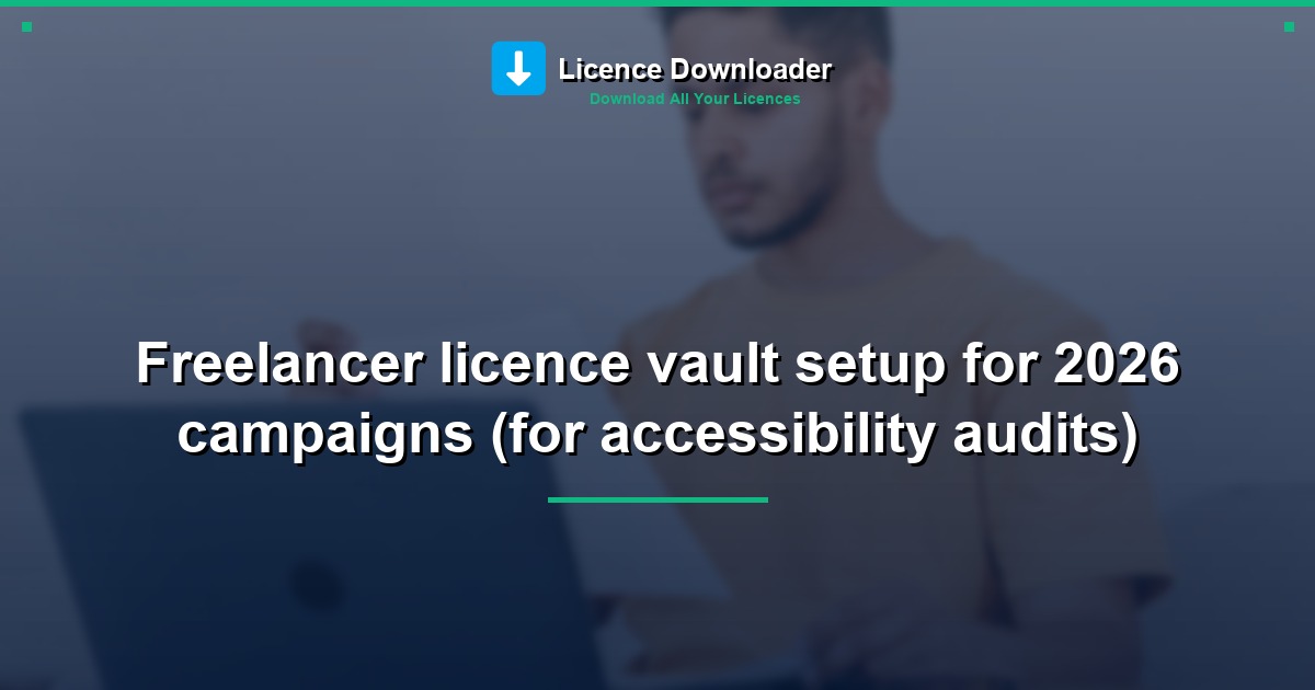 Freelancer licence vault setup for 2026 campaigns (for accessibility audits)