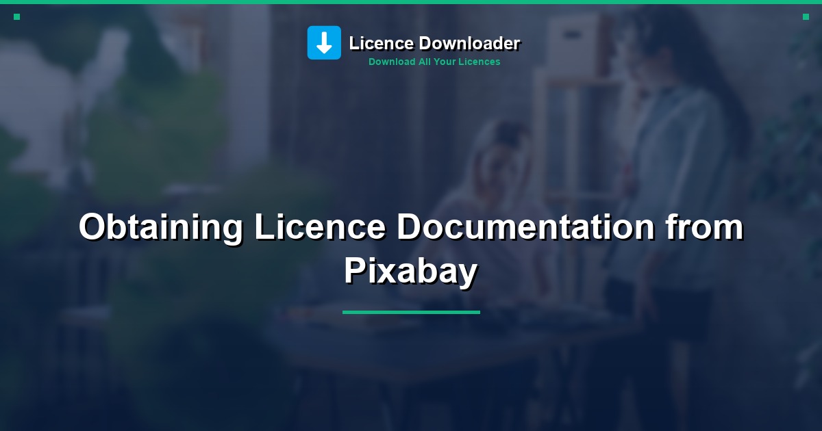 Obtaining Licence Documentation from Pixabay