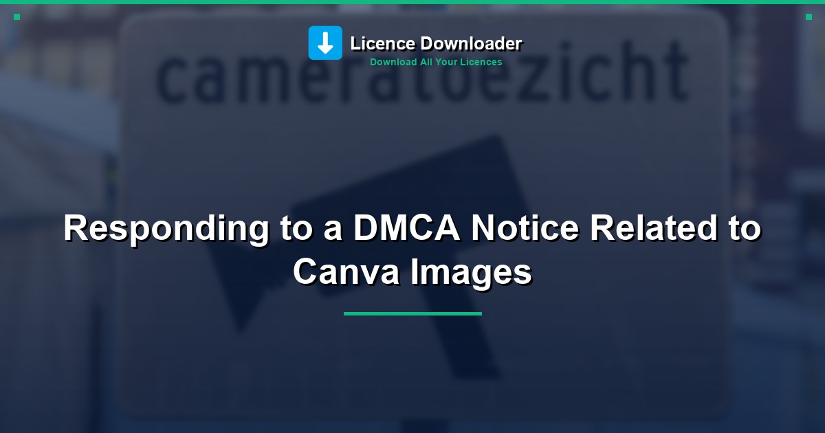 Responding to a DMCA Notice Related to Canva Images