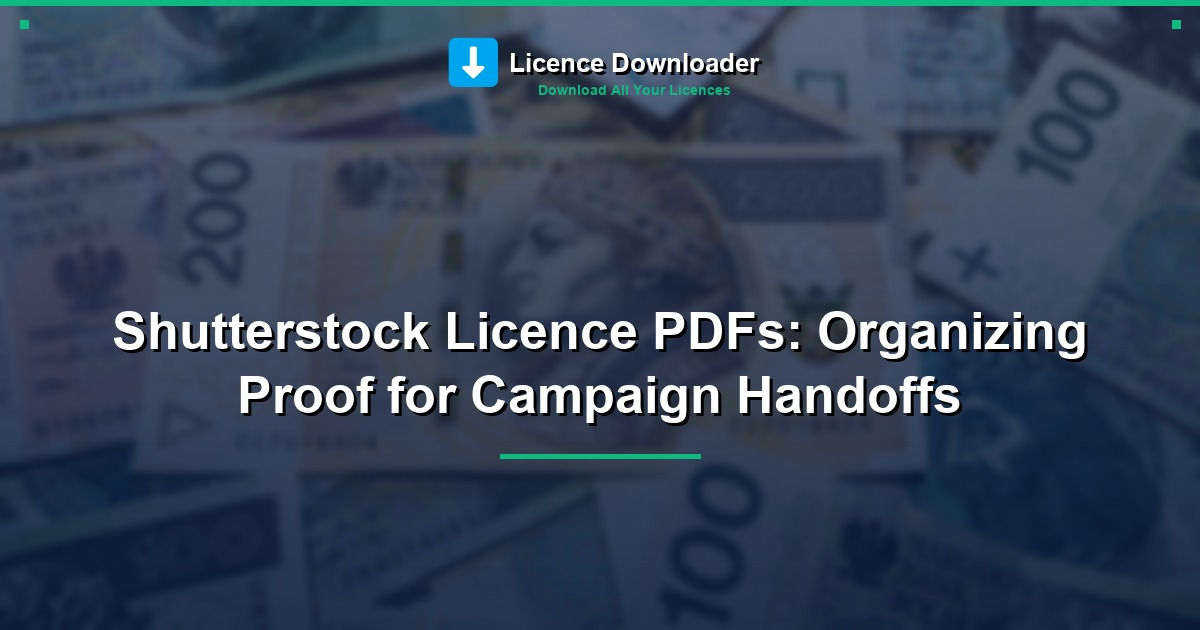 Shutterstock Licence PDFs: Organizing Proof for Campaign Handoffs