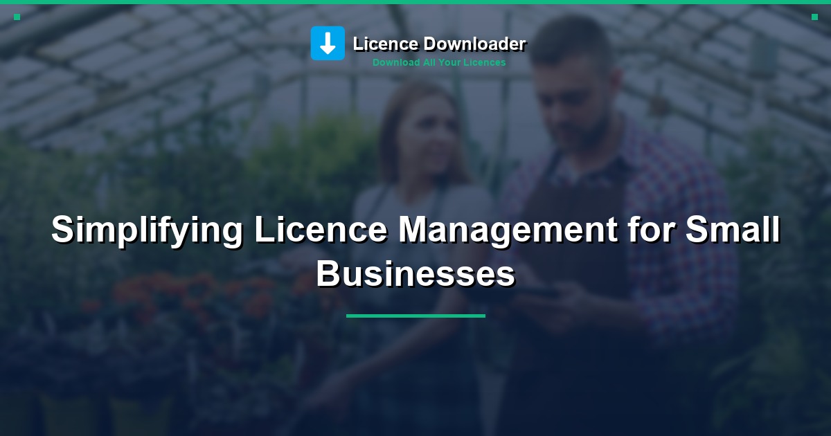 Simplifying Licence Management for Small Businesses